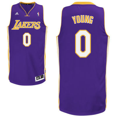 NBA Los Angeles Lakers 0 Nick Young Purple Jersey