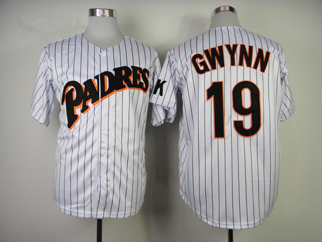 San Diego Padres #19 Tony Gwynn Authentic 1987 Home Jersey by Mitchell & Ness