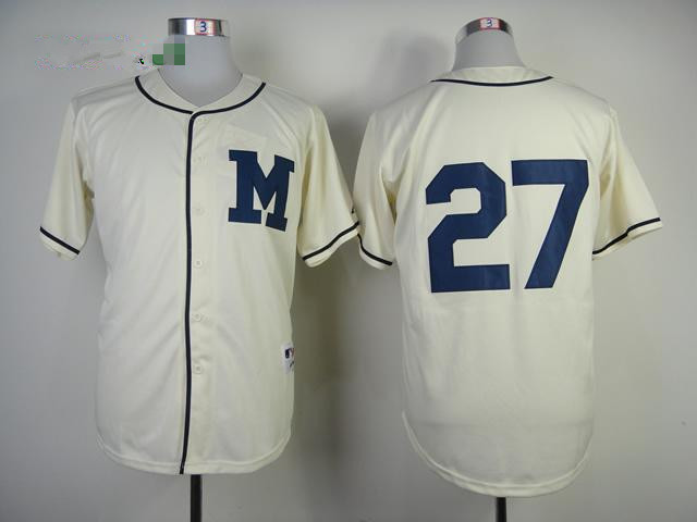 Milwaukee Brewers 27 Authentic Carlos Gomez 1913 Turn Back The Clock Jersey