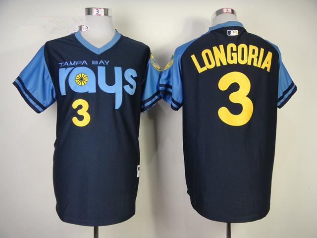 Tampa Bay Rays 3 Authentic 1970s Evan Longoria Turn Back The Clock Jersey