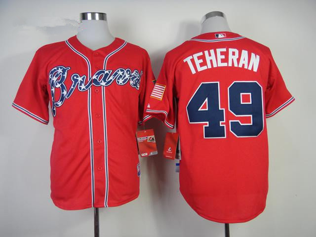 Atlanta Braves #49 Teheran 2014 Red