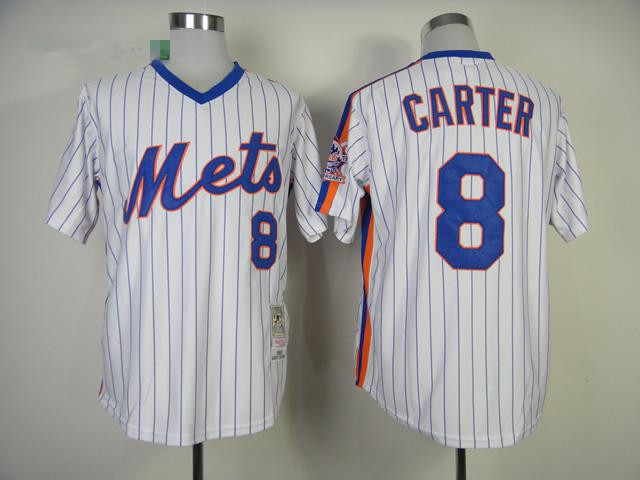 New York Mets #8 Gary Carter 1986 Home Jersey by Mitchell & Ness