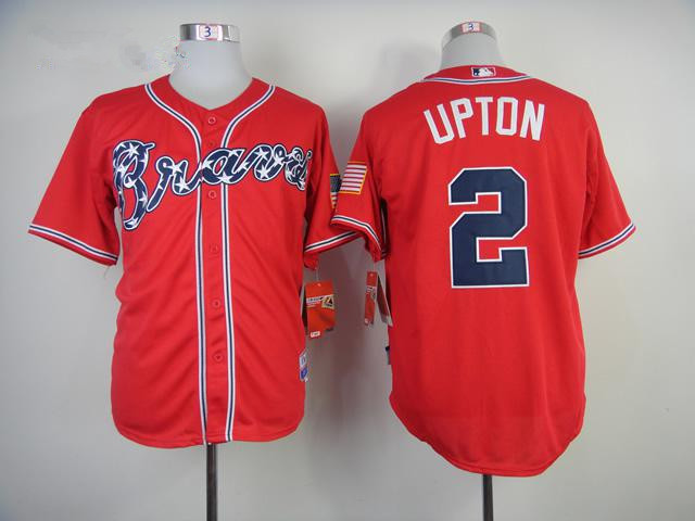 Atlanta Braves Authentic #2 B.J. Upton Red
