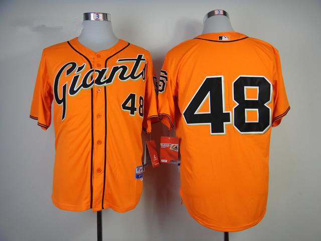 San Francisco Giants #48 Sandoval Orange Authentic 2014 Alternate Cool Base Jersey