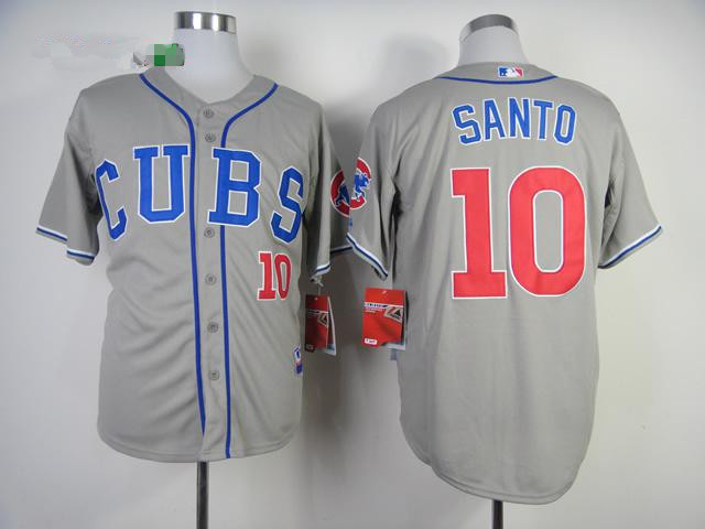 Chicago Cubs #10 Ron Santo 2014 New Gray Jersey