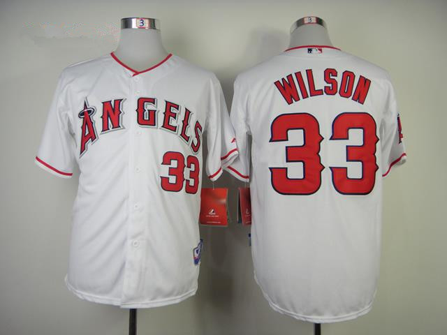 Los Angeles Angels of Anaheim #33 C.J. Wilson White
