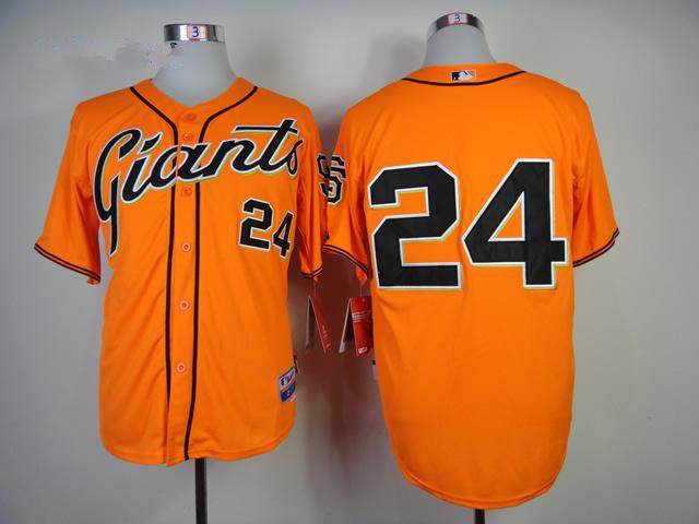 San Francisco Giants #24 Willie Mays Orange Authentic 2014 Alternate Cool Base Jersey