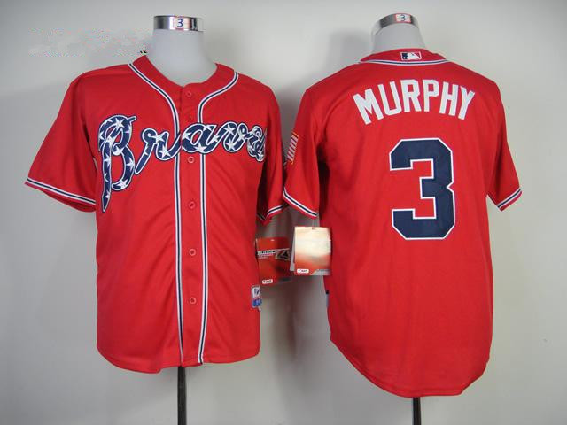Atlanta Braves #3 Dale Murphy Red Authentic 2014 Alternate