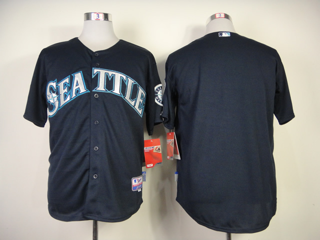 MLB Seattle Mariners Blank Dark Blue Jersey