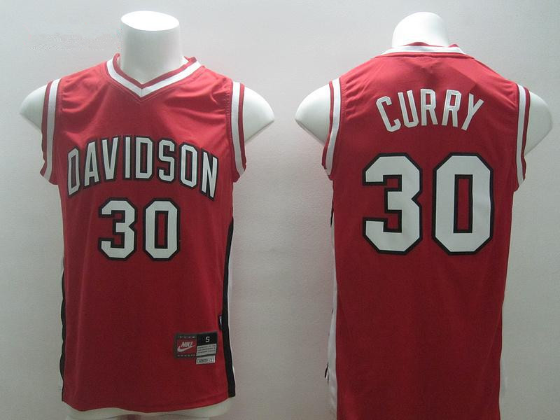 Golden State Warriors #30 Stephen Curry Davidson Red