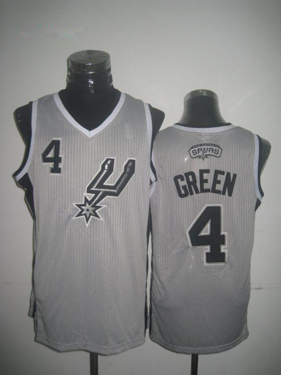 San Antonio Spurs #4 Danny Green Gray