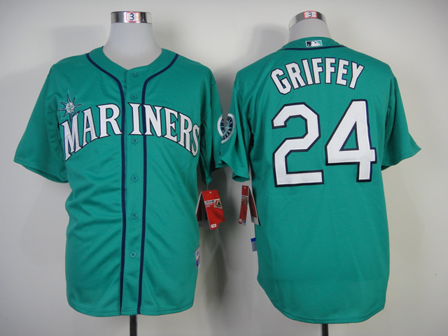 MLB Seattle Mariners #24 GRIFFEY Green Jersey