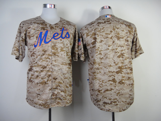 2014 MLB New York Mets Camo Blank Jersey