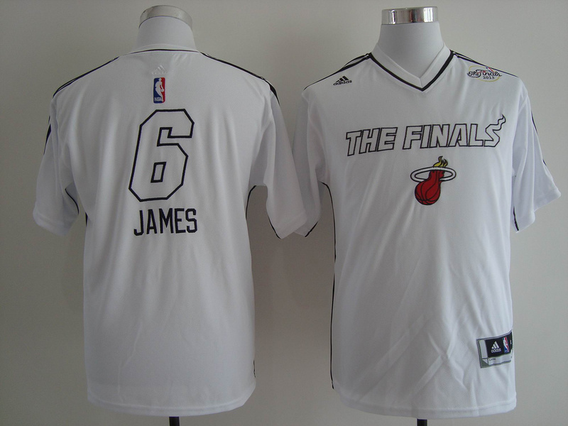 NBA Miami Heat #6 James The Finals White Jersey