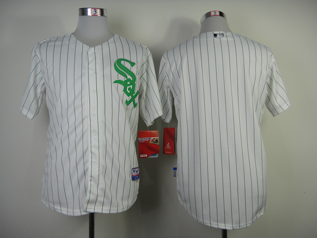 MLB Chicago White Sox Blank White Jersey with Green Number