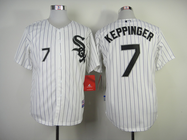 MLB Chicago White Sox #7 Jeff Keppinger White Jersey