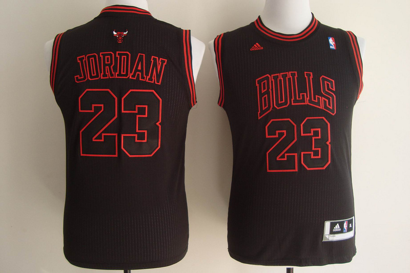 Nike Chicago Bulls #23 Jordan Black Red Jersey