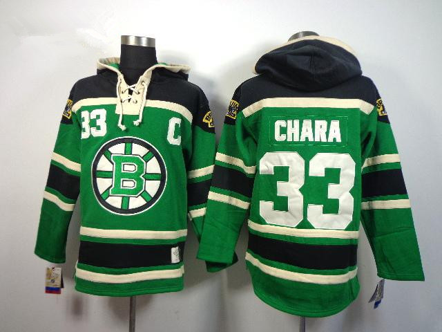 NHL Hoodie Boston Bruins 33 Chara Green