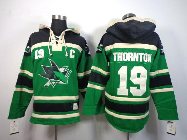 NHL Hoodie San Jose Sharks 19 Thornton Green