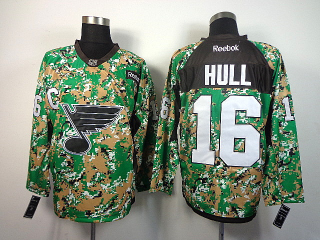 NHL St.Louis Blues #16 Hull Green Camo Jersey