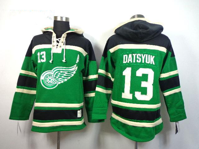 NHL Hoodie Detroit Red Wings 13 Datsyuk Green