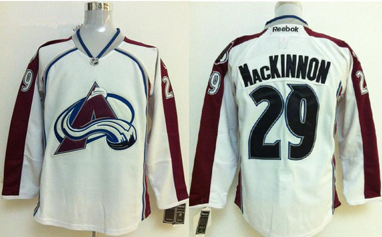 NHL Colorado Avalanche #29 Mackinnon White
