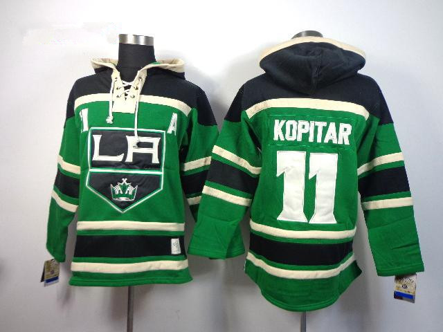 NHL Hoodie Los Angeles Kings 11 Kopitar Green