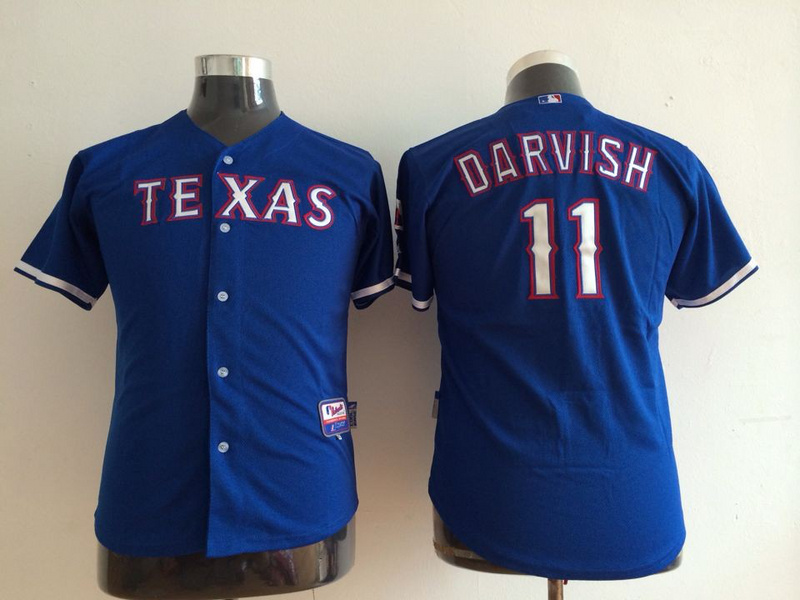 MLB Texas Rangers #11 Darvish Blue Youth Jersey