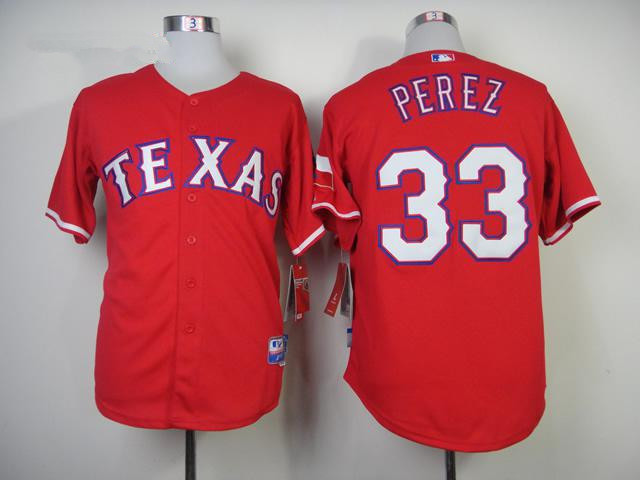 Texas Rangers #33 Martin Perez Red