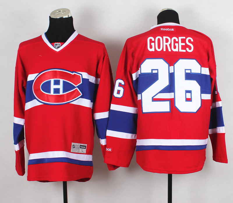 NHL Montreal Canadiens # 26 Gorges Red Jersey
