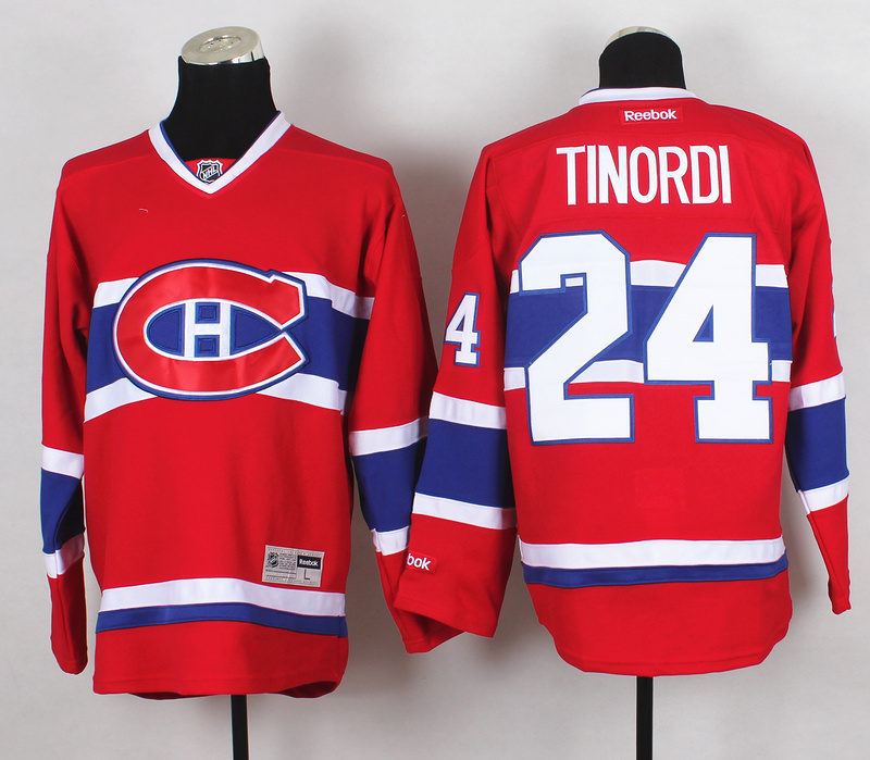 NHL Montreal Canadiens #24 Tinordi Red Jersey