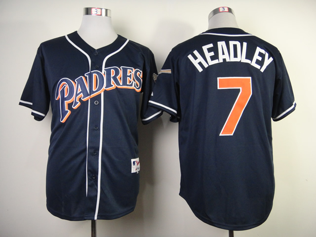 MLB San Diego Padres #7 Chase Headley 1998 Turn Back The Clock Jersey