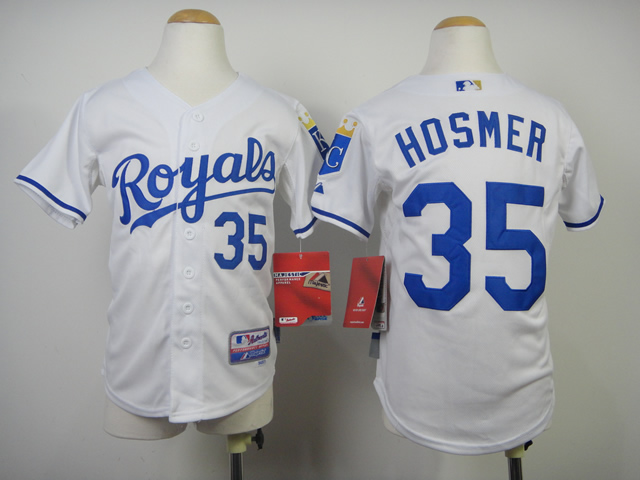 MLB MLB Kansas City Royals #35 Hosmer White Youth Jersey