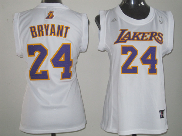NBA Los Angeles Lakers #24 Bryant White Women Jersey