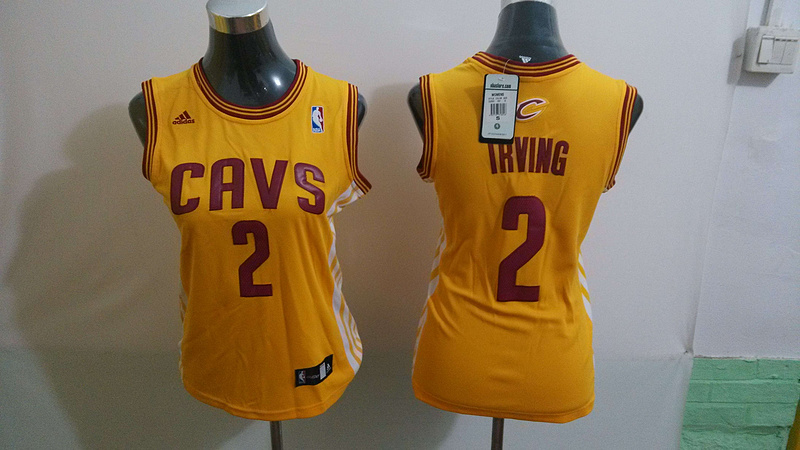 NBA Cleveland Cavaliers #2 Irving   Yellow Women Jersey
