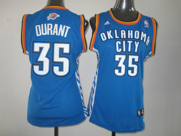 NBA Oklahoma City Thunder #35 Durant Blue Women Jersey