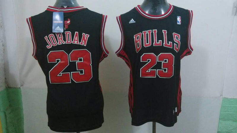 NBA Chicago Bulls #23 Jordan Women Black Jersey