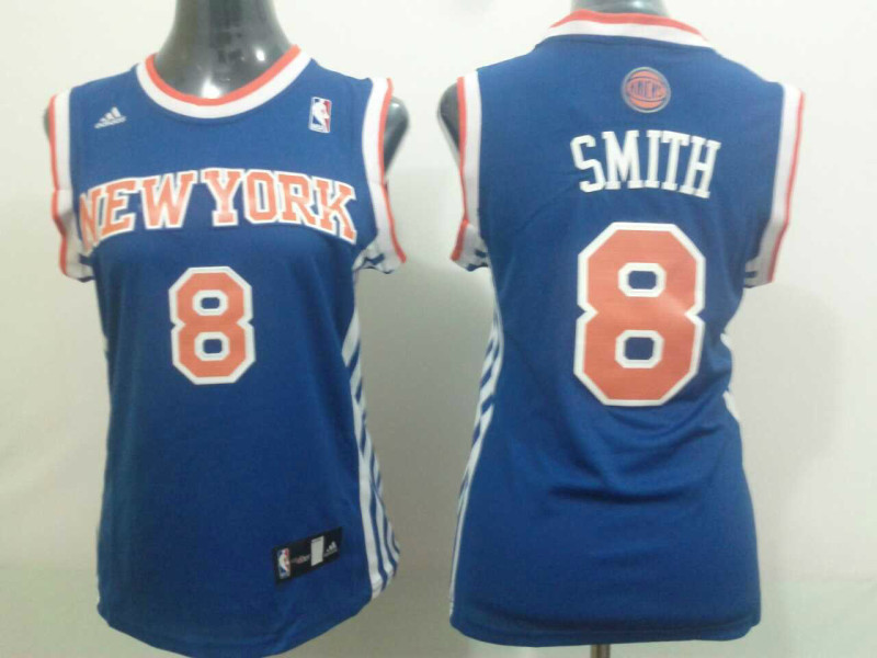 New York knicks #8 Smith Blue Women NBA Jersey