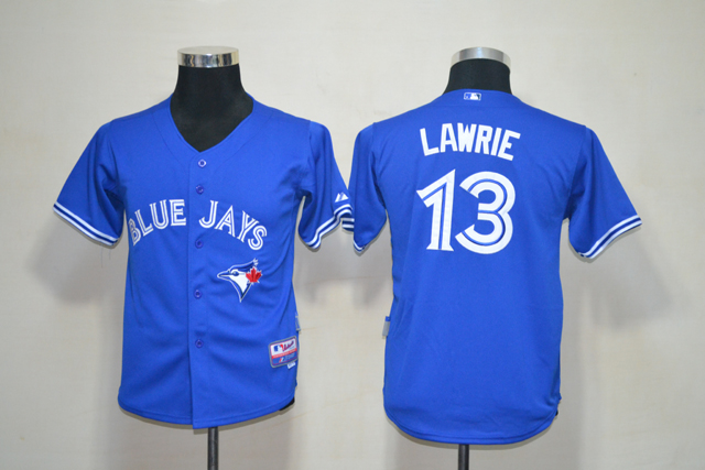 MLB Toronto Blue Jays #13 Lawrie Youth Blue Jersey