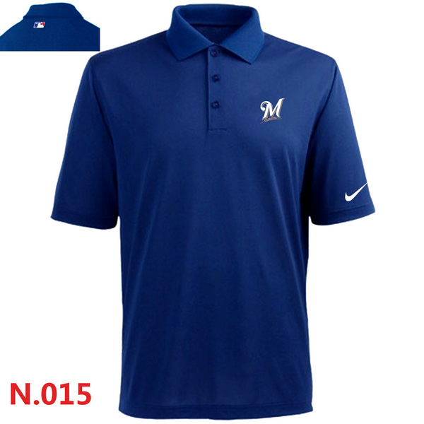 Nike Milwaukee Brewers 2014 Players Performance Polo -Blue