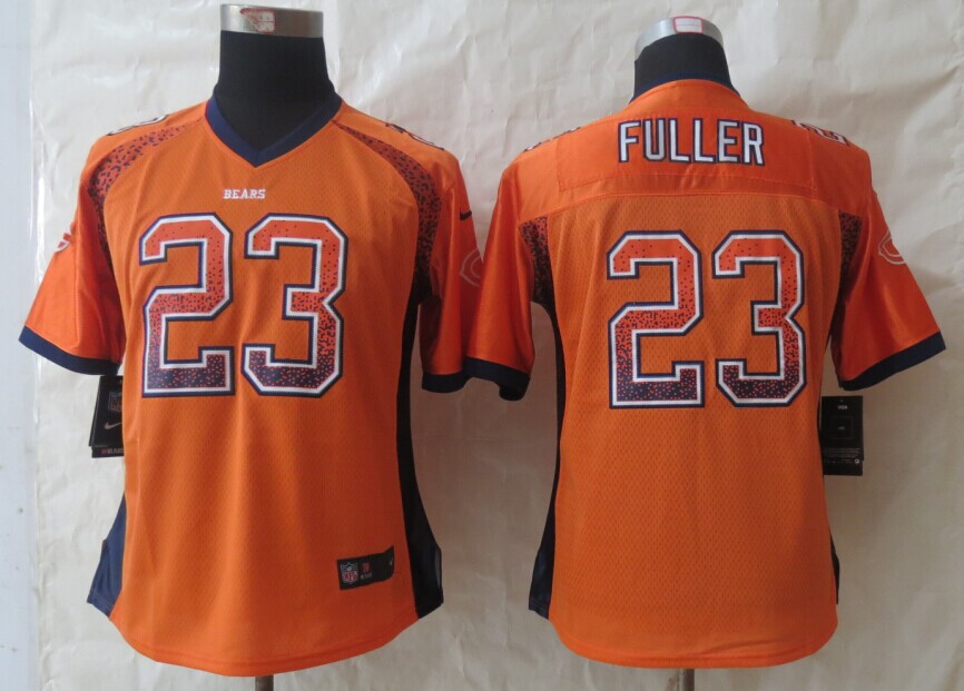 Women New Nike Chicago Bears 23 Fuller Drift Fashion Orange Elite Jerseys