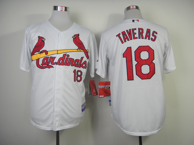 MLB St. Louis Cardinals #18 Taveras White Jersey