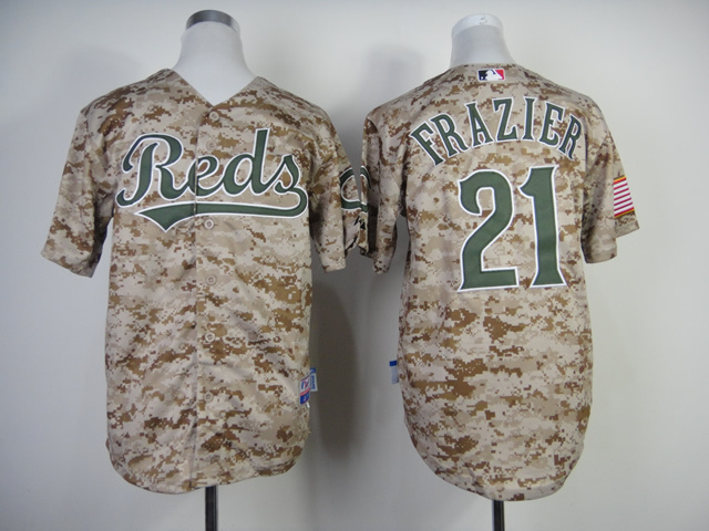 2014 MLB Cincinnati Reds Camo #21 Frazier Youth Jersey