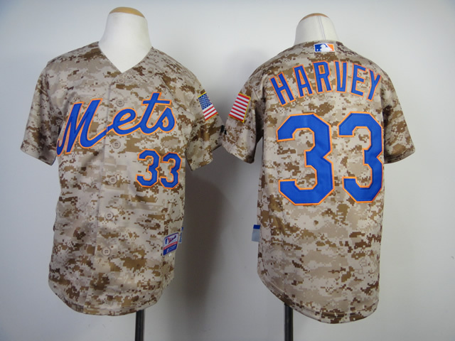 2014 MLB New York Mets #33 Harvey Camo Youth Jersey