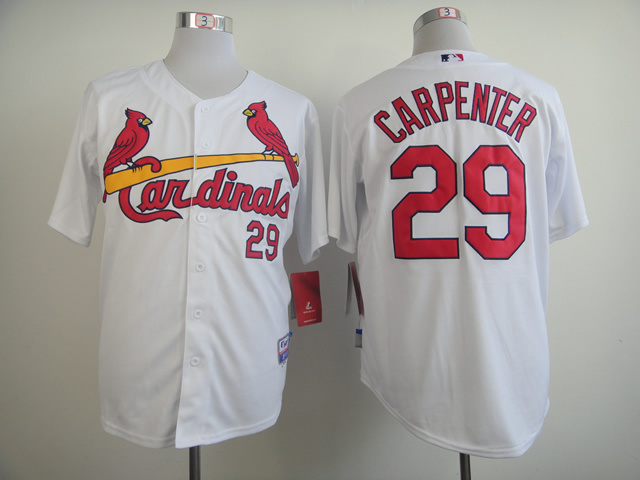 MLB St. Louis Cardinals #29 Carpenter White Jersey