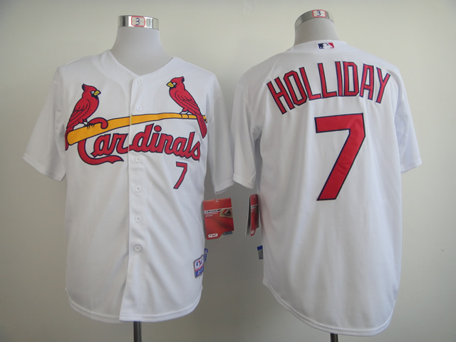 MLB St. Louis Cardinals #7 Holliday White Jersey