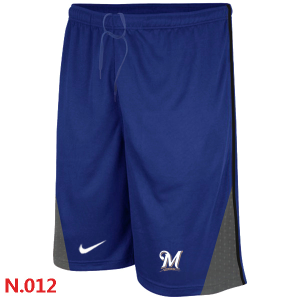 Nike Milwaukee Brewers Performance Training Shorts Blue