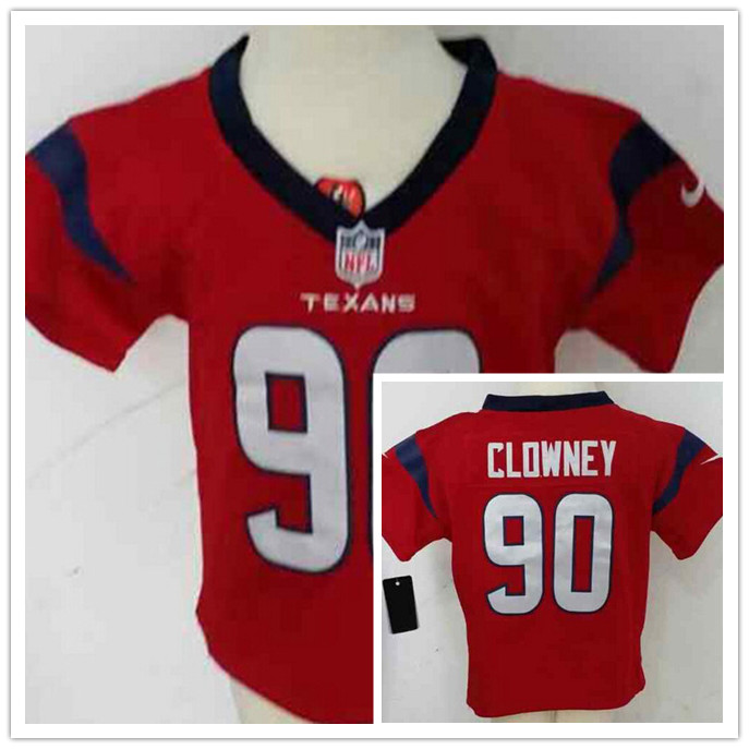 Nike Houston Texans #90 Clowney Youth Red Jersey 2-5T