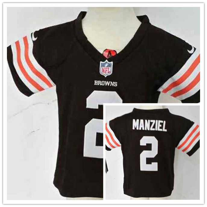 Nike Cleveland Browns #2 Manziel Youth Brown Jersey 2-5T