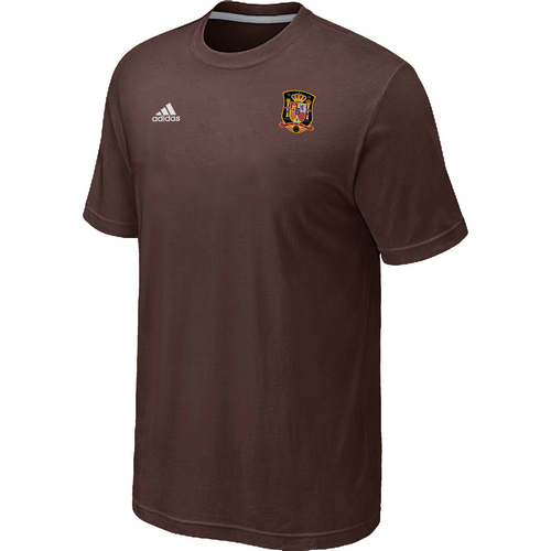 Brown Adidas The World Cup Spain Soccer T-Shirt